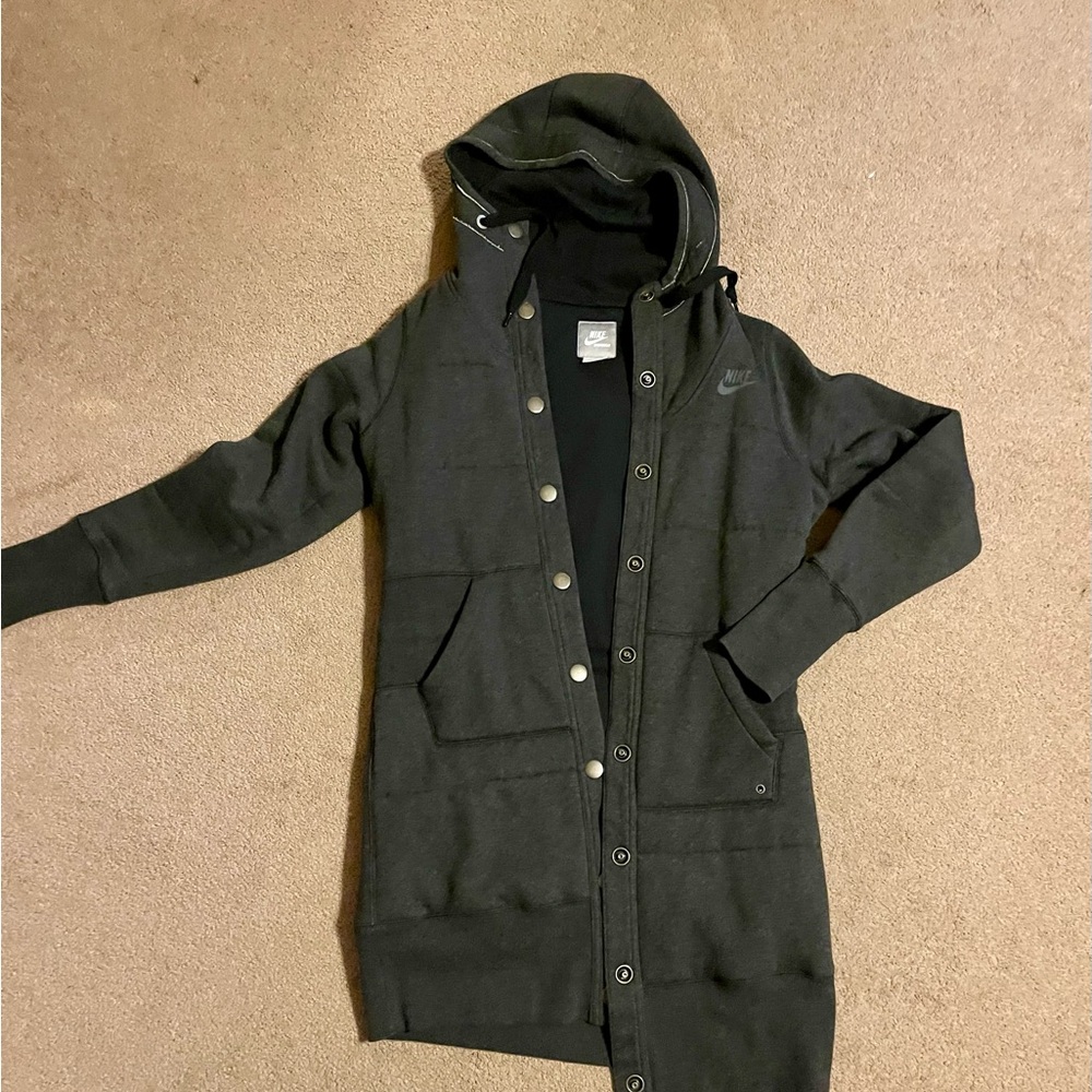 Nike Women's Dark Gray Hooded Coat